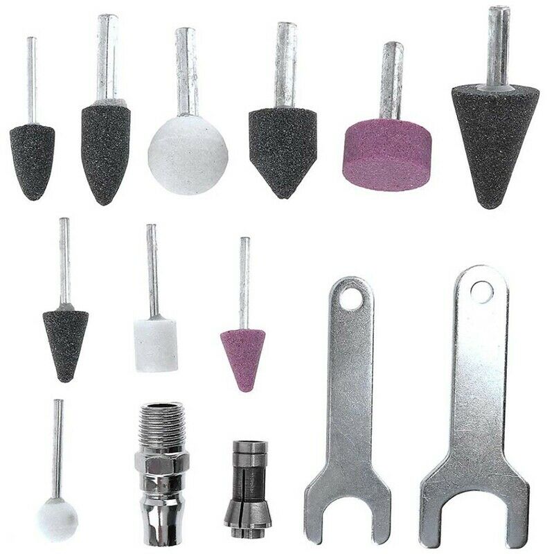 1 Set Air Compressor Die Grinder Grinding Polish Stone Kit 1/4 Air Grinder
