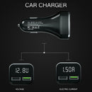 Digital LCD Display Dual USB Car Charger 3.0A Fast Charging Power Adapter A