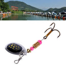 5pcs 2.2g 6cm Metal Fishing Lure Hook Spinner Spoon Lures Rotating Sequin Bait