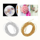 2pcs Beaded Lace Trim Ribbon Applique Sewing for Wedding Dress Collar Decor