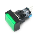 Momentary /Latching Push Button Switch Rectangular DC 12V/24V LED Light 5Pin FT