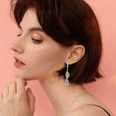 Women Girls Creative Spiral Leaf Earrings Significant Gift Decor Fashion Be J3C9