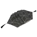 Modern Nordic Style Geometric Pattern Linen Table Runner (Black Stereo)