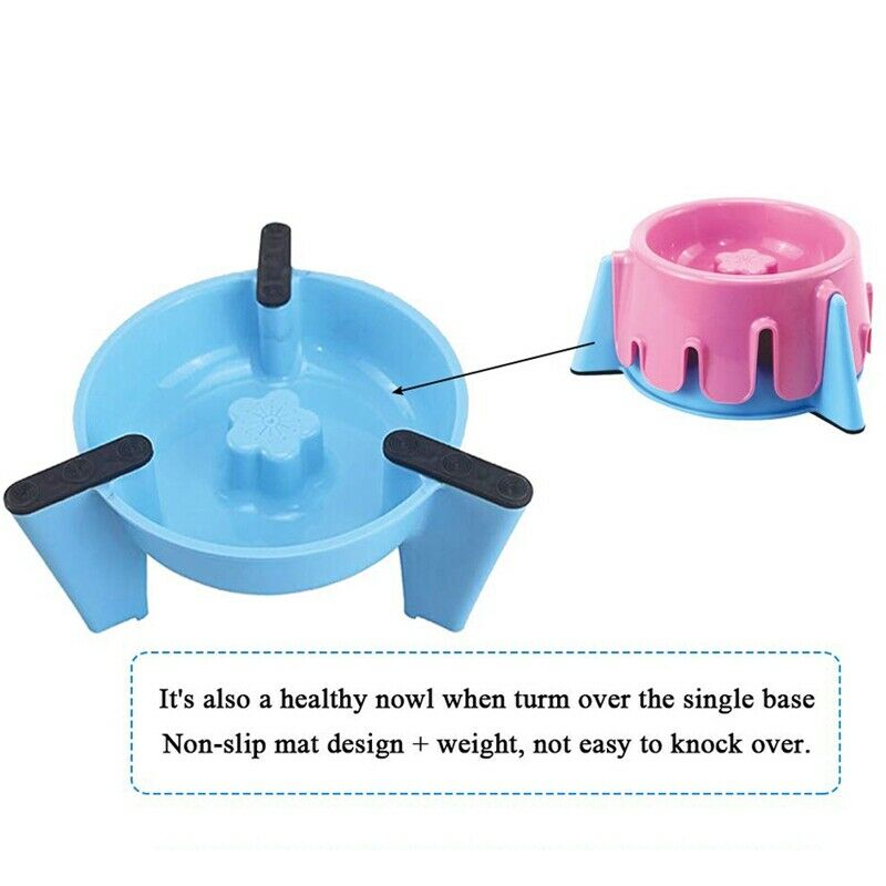 Pet Slow Food Feeder Height Adjustable Lovely Cake Shape Durable Multifunct