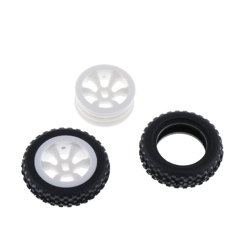 4 Sets 1:28 RC Rock Crawler Rubber Tires & Plastic Wheel Rim for Wltoys K989