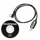 For Baofeng UV-5R BF-888S Radios USB 2 Pins Programing Cable Program Software CD