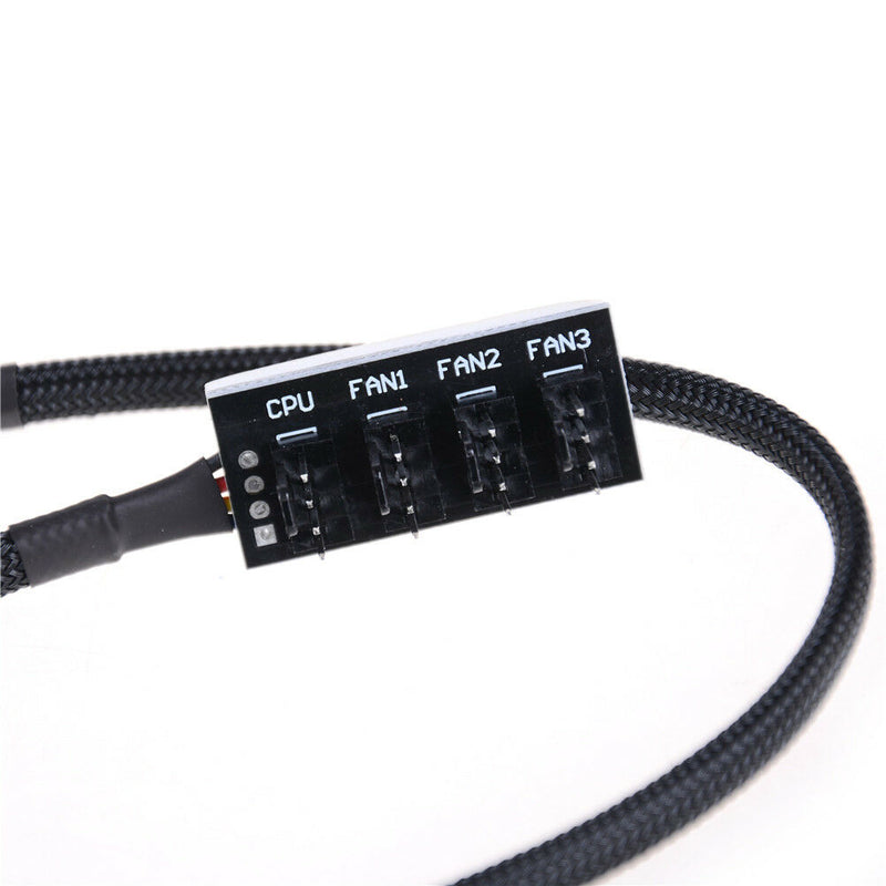 1 To 4 4-Pin TX4 PWM CPU Cooling Fan Splitter Adapter Braided Power CableOZ