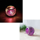 Mosaic Glass Tealight Candle Holder Candlestick for Wedding Home Decor_G