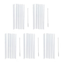 50-Pack Clear Reusable Hard Plastic Straws with Cleaning Brush for Party
