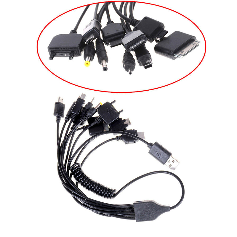 Universal 10 in 1 USB Multi Charger Retractable Phone Cable For Cell Phone  Z