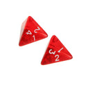 Pack of 5 Dice Set D4 Polyhedral Acrylic Red for DND Role Playing Game Supplies