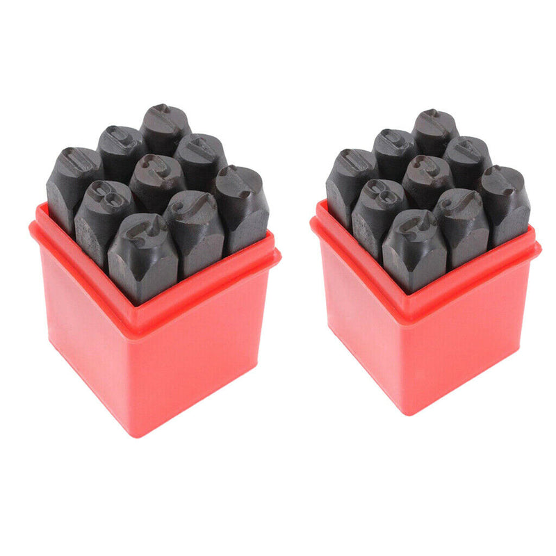 2x Alphabet Numbers Stamps Craft Letters Punch Metal Leather Tool Number B+C