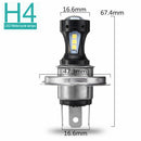 For Motorcycle Motorbike H4 6500K LED Hi/Lo Beam Headlight Front Light Bulb Lamp