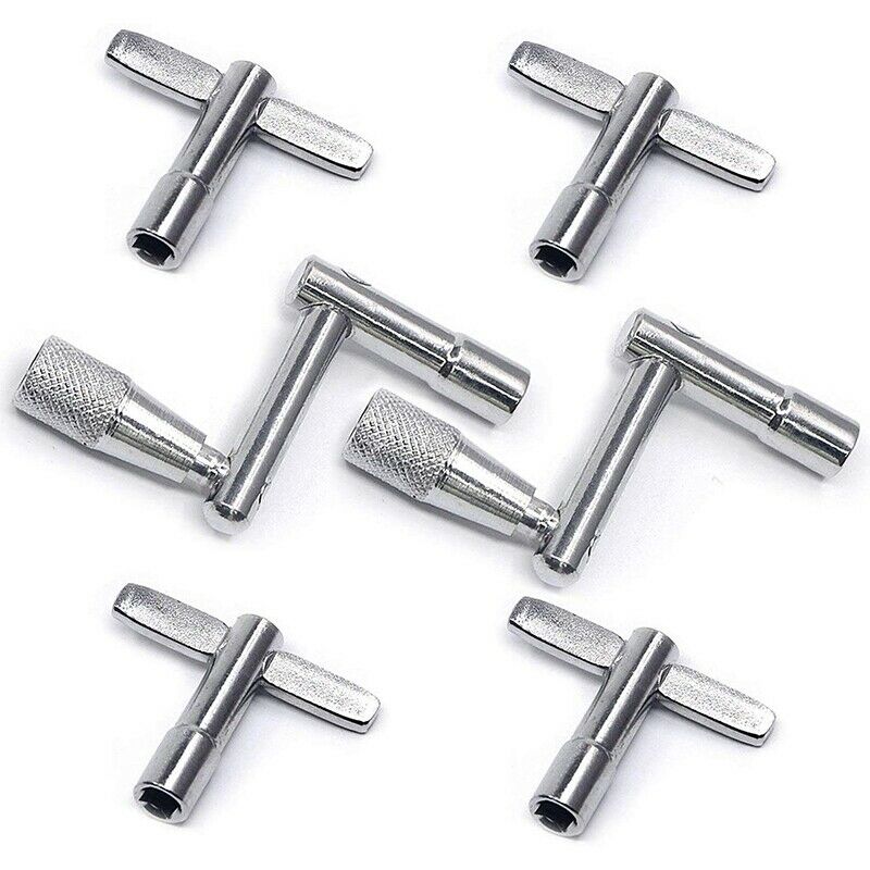 6-Pack Drum Key with Continuous Motion Speed Key Universal Drum Tuning Key