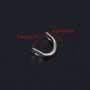 100pcs Fishing U Shaped Ring Baits Lure Tool Stainless Steel Tackle Accessories