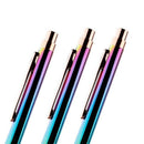 Retractable Ballpoint Pens, Luxury Rainbow Click Metal Pen Black Ink Pens 1 P4R5