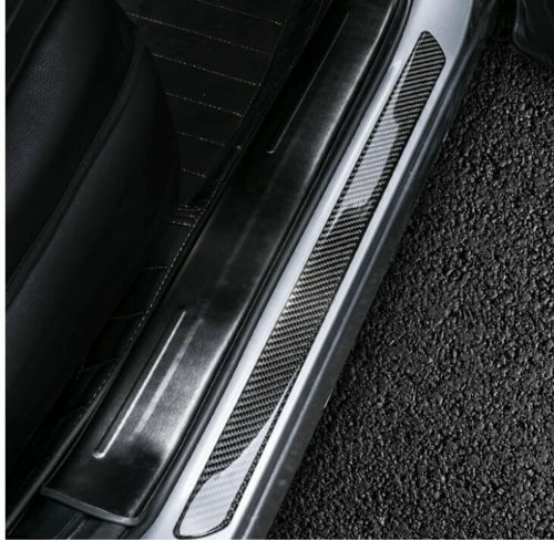 4 Door Sill Carbon Fiber Car Scuff Plate Cover Panel Step Protector For VW Jetta