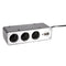 Triple Socket Splitter Cigarette Lighter Adapter Plug & USB Port 3 Way Charge ^