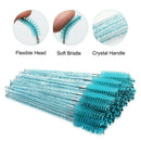 200x Mascara Wands Eyelash Brushes Crystal Handle Extension Makeup Tool