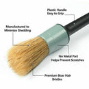 Natural Boar Hair Detail Brush (Set Of 5),Premium Detail Brushes For Engine