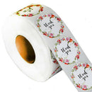 500pcs/roll Floral Thank You Stickers Scrapbooking Package Seal Labels SticSEAU