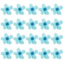 20pcs 4.5cm Handmade Crochet Flowers Appliques Craft Trim Accessories Blue