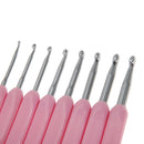 8PCS Practical 2.5-6.0MM Soft Handle Aluminum Crochet Hooks Knitting Tool