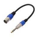 3P XLR Male Jack to 1/4 6.35mm Female Plug Stereo Microphone Adapter Cable