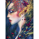 5D DIY Full Round Drill Diamond Painting Profile Beauty Cross Stitch Kit