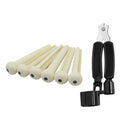 6 Pcs Guitar String Pins + 3 In 1 Guitar String Winder Cutter Pin Puller