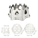 Foldable Outdoor Camping Wood Stove Stainless Steel Survival Cooking Burner
