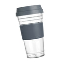 Portable Plastic Insulated Tumbler Cup For Coffee, Tea, Chocolate Gray