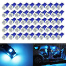50 PCS T10 Wedge 5SMD 5050 Ice Blue LED Light bulbs W5W 2825 158 192 1 NPK