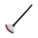 Fan Shape Face Makeup Brush Foundation Base Cheek Blush Powder Pen (Brown) A