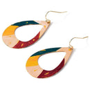 Fashion Jewelry Earrings Ethnic Style Color Drop Earrings Retro Printing Pe