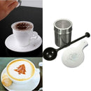 Chocolate Shaker Duster+16x Cappuccino Coffee Barista Stencils+Measure JHF