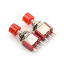 5x 3pin Momentary Red Push Button Toggle Switch PS-102 DS612 1NO 1NC ã€LJ