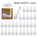30 PCS Window Door Stopper child lock Drawer refrigerator Lock bendy protec Y6Q8
