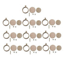 10 Sets Mini Embroidery Hoop Ring Wooden Cross Stitch Frame For Hand Crafts DIY
