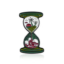 Creative Clothing Bag Alloy Badge Unisex Coconut Tree Hourglass Drip Brooch