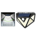 166 LED Solar Power Wall Lights PIR Motion Sensor Outdoor Garden Security Lamp