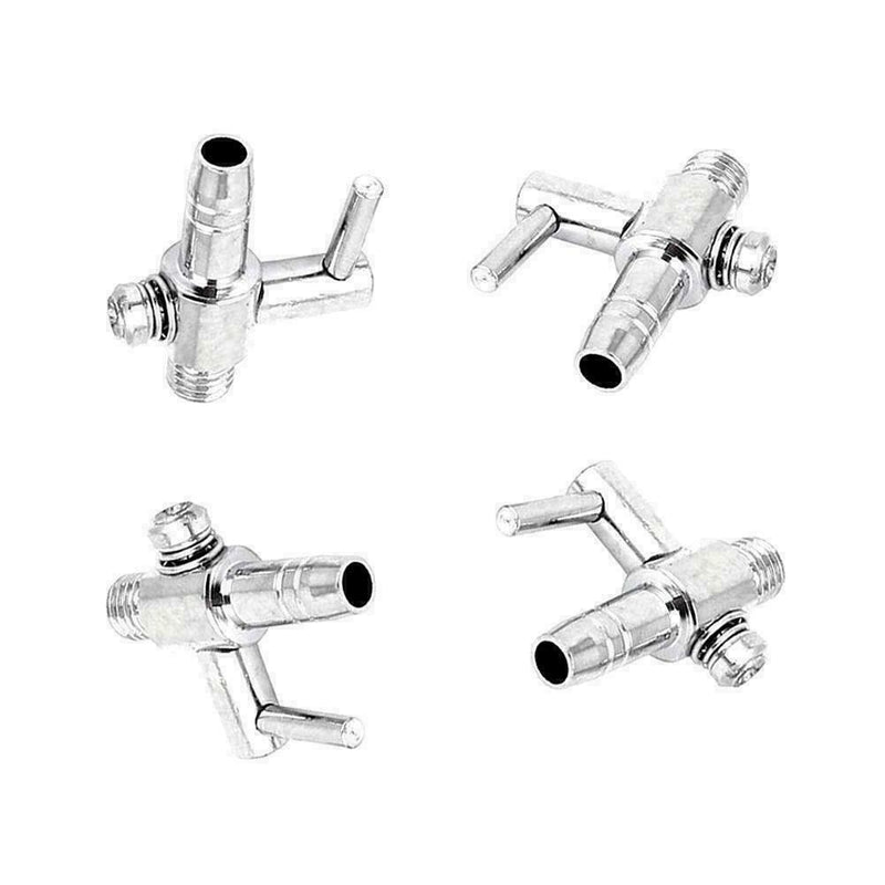 5pcs Thread Stainless Steel Aquarium Air Flow Distributor Lever Control Val Favo