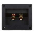 MagiDeal Car Stereo 2way Speaker Box Terminal Round Square Connectors Red