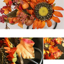 Halloween Simulation Maple Leaf Candle Holder Iron Candlestick Gifts