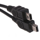 Mini USB 2.0 Female To Dual 2 Male Splitter Cable Y Extension Charger Adapte@