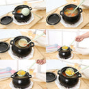2 In 1 Wheat Straw Soup Spoon With Filter Long Handle Colander Skimmer Green