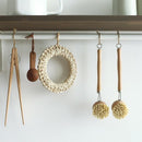 1PC Wooden Long Handle Pan Pot Brush Dish Bowl Washing Cleaning Brush House V7M4