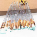 20Pcs/Set Professional Complete Diamond Beauty Makeup Brushes Eyebrow Eyesh