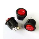3x Mini Rocker Switch Round Red Car Boat 2 Pin SPST Power ON-OFF 12V 125V 250V X