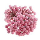 20 Mini Branches Christmas Xmas Berry Fruit Spray Bush Wreath Holly Pink 2